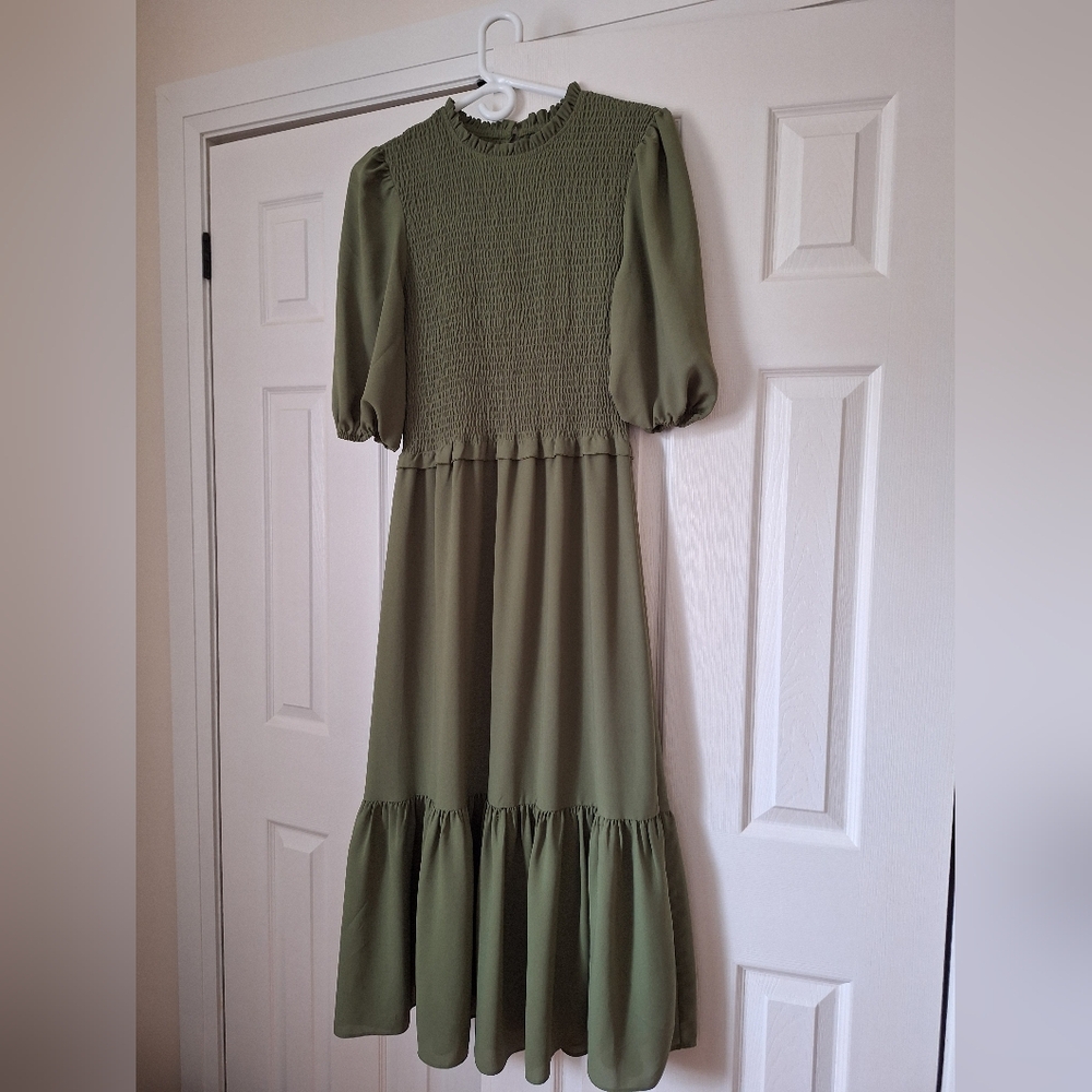 Nanette Lepore Olive Green Maxi Dress